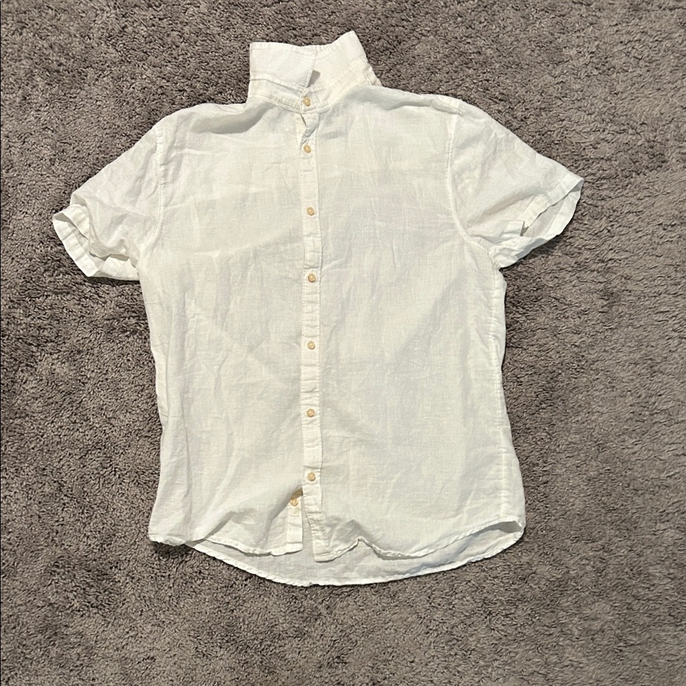 Men's Classic White Button Down Shirt